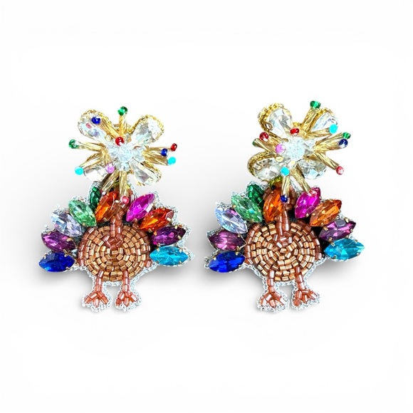 QUEEN OF SPARKLES Colorful Sequin Turkey Sweatshirt - Picture 10 of 15